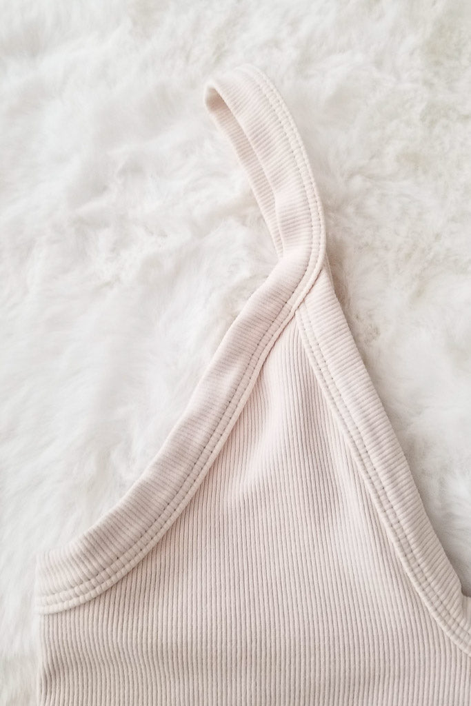 All The Feels Ribbed V-Neck Cropped Tank