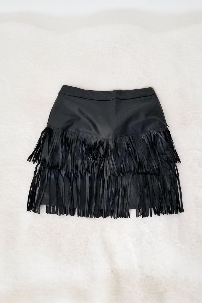 Starting Strong Pleather Skirt - Black