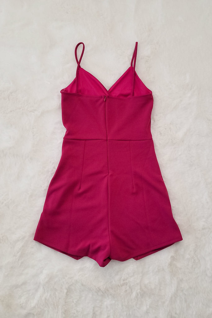 Wherever You Go Romper - Berry