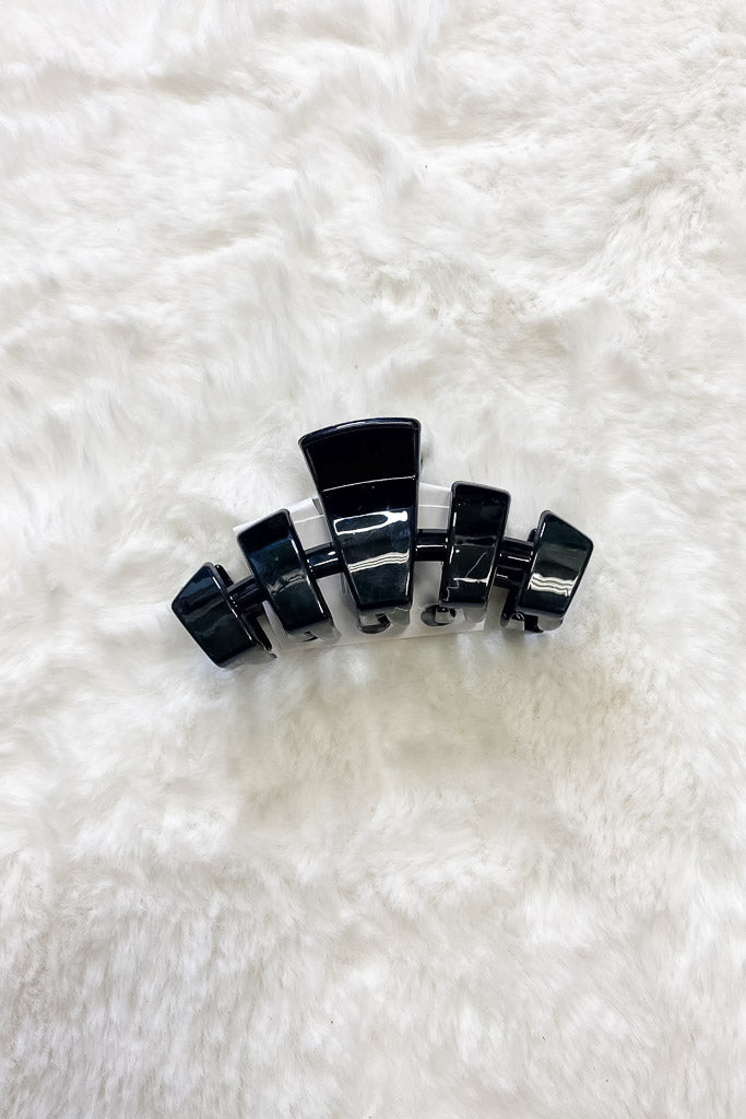 TELETIES Large Hair Clip- Jet Black