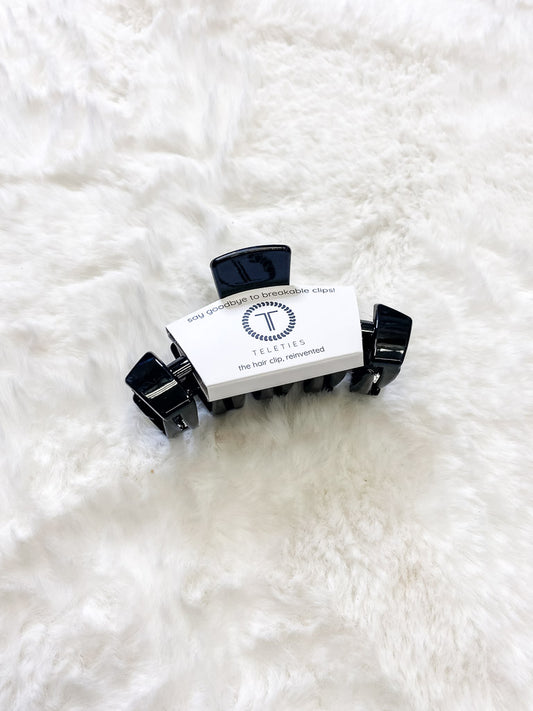 TELETIES Large Hair Clip- Jet Black