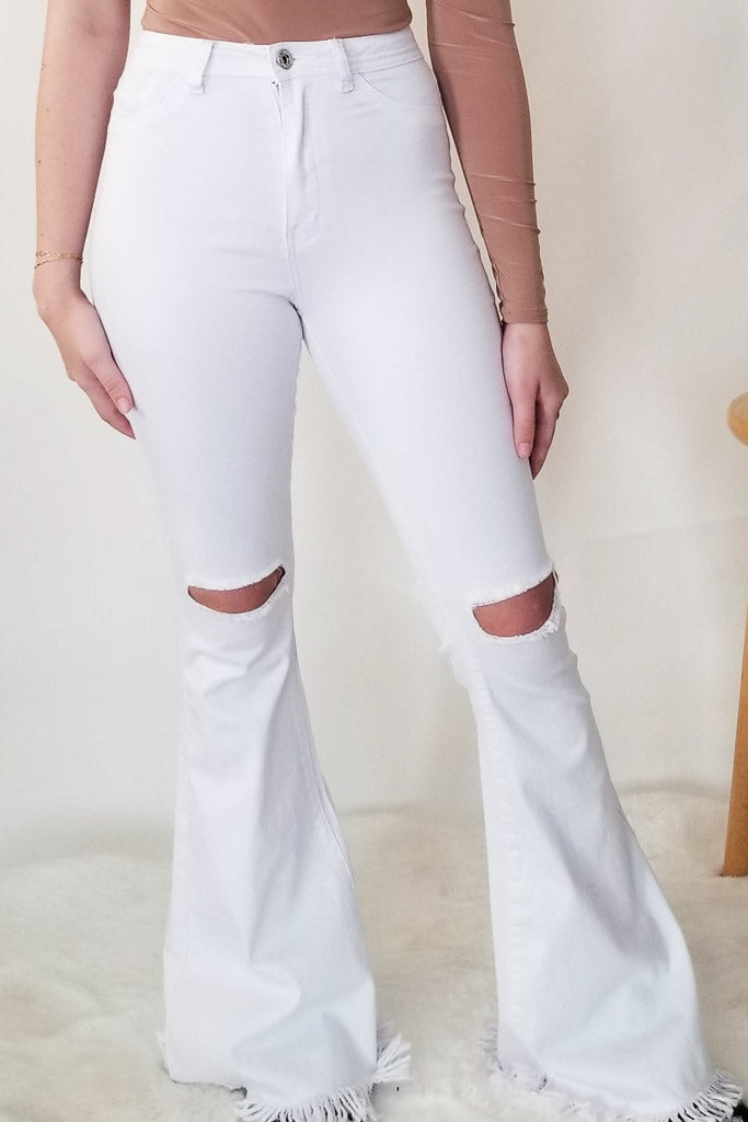As Cool As You Flare Jeans - White