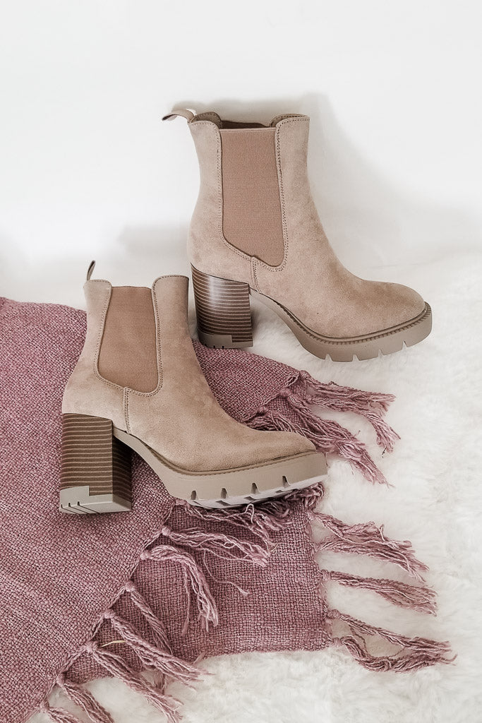 Sparks Fly Booties- Taupe