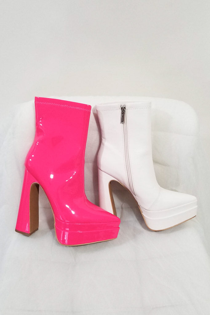 Take It All Back Bootie- White