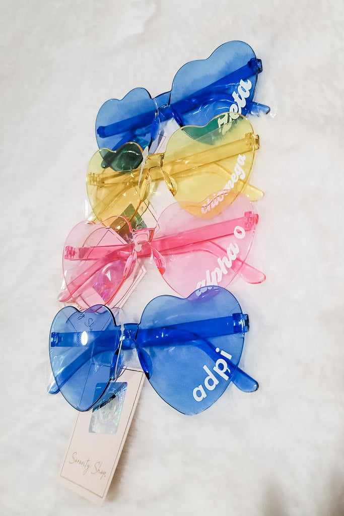 Zeta Tau Alpha- Heart Shaped Sunglasses