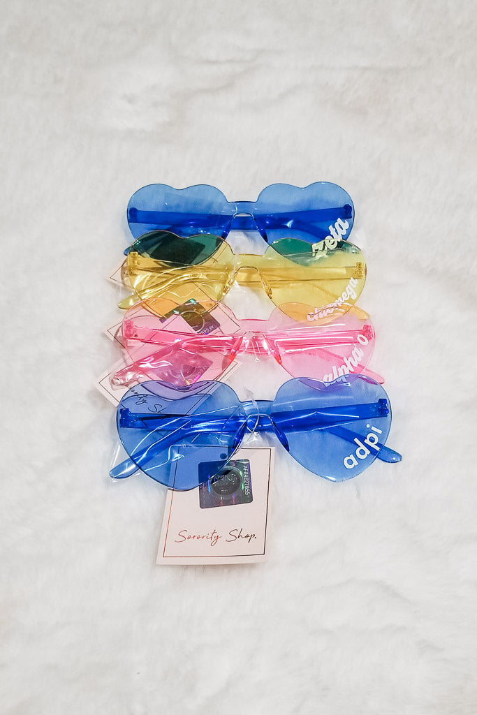 Zeta Tau Alpha- Heart Shaped Sunglasses