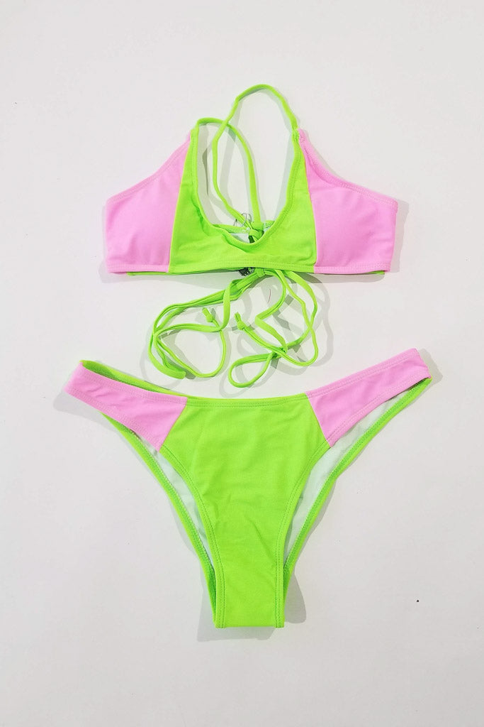 Everybody Talks Bikini Top - Neon Green