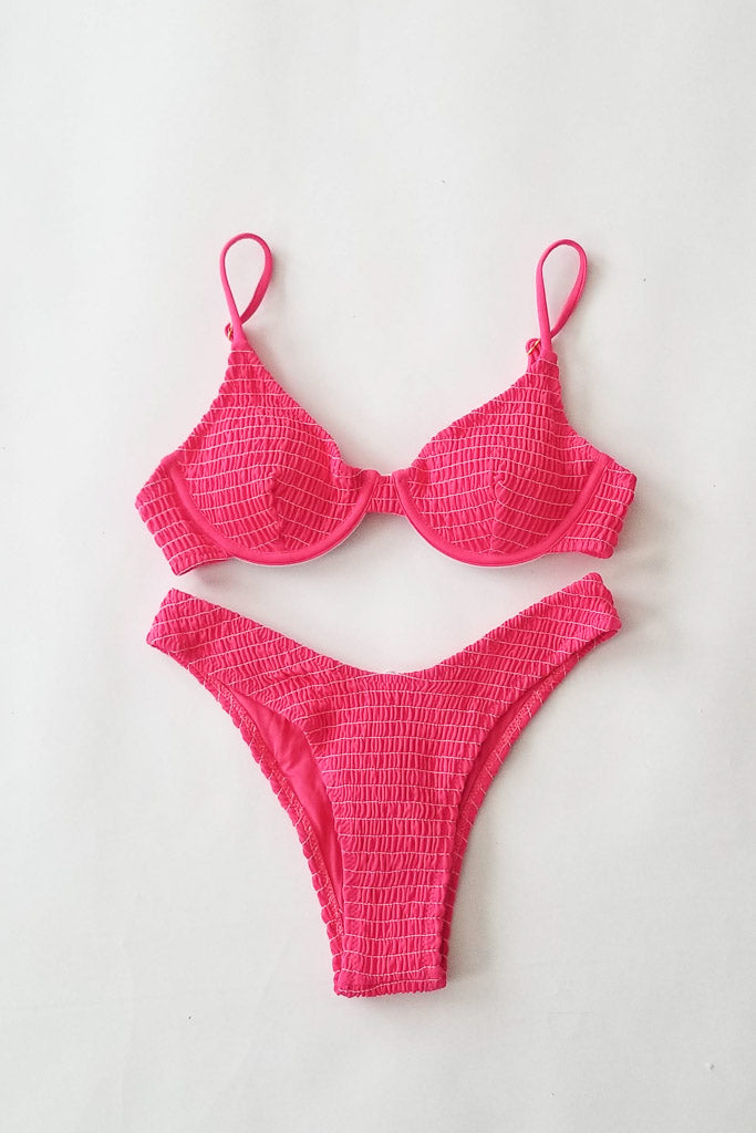 Spring Stories Bikini Bottom- Hot Pink