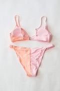 Stay Cool Bikini Bottom- Coral & Pink