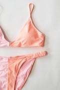 Stay Cool Bikini Bottom- Coral & Pink