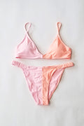 Stay Cool Bikini Bottom- Coral & Pink