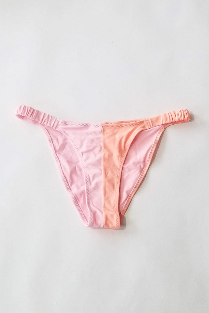 Stay Cool Bikini Bottom- Coral &amp; Pink