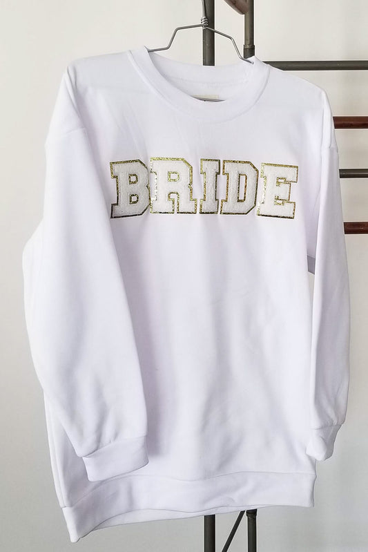 Bride Chenille Sweatshirt- White