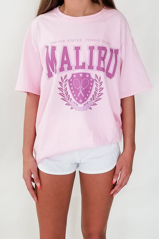 Malibu Graphic Tee- Pink