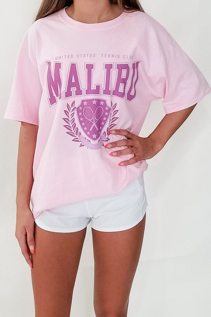 Malibu Graphic Tee- Pink