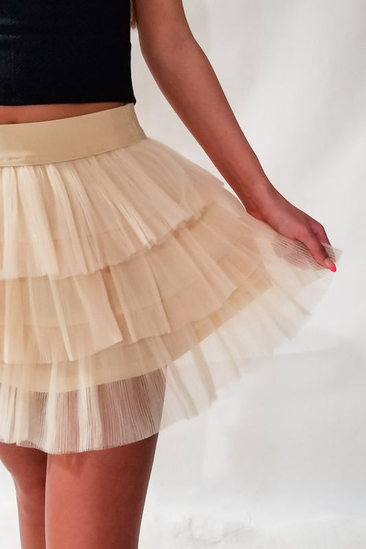 While We&#039;re Young Mini Skirt- Taupe