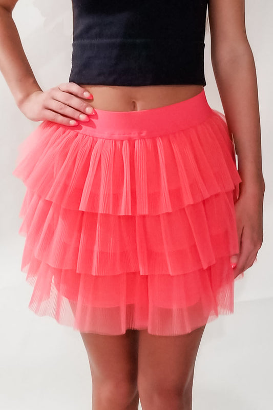 While We&#039;re Young Mini Skirt- Coral