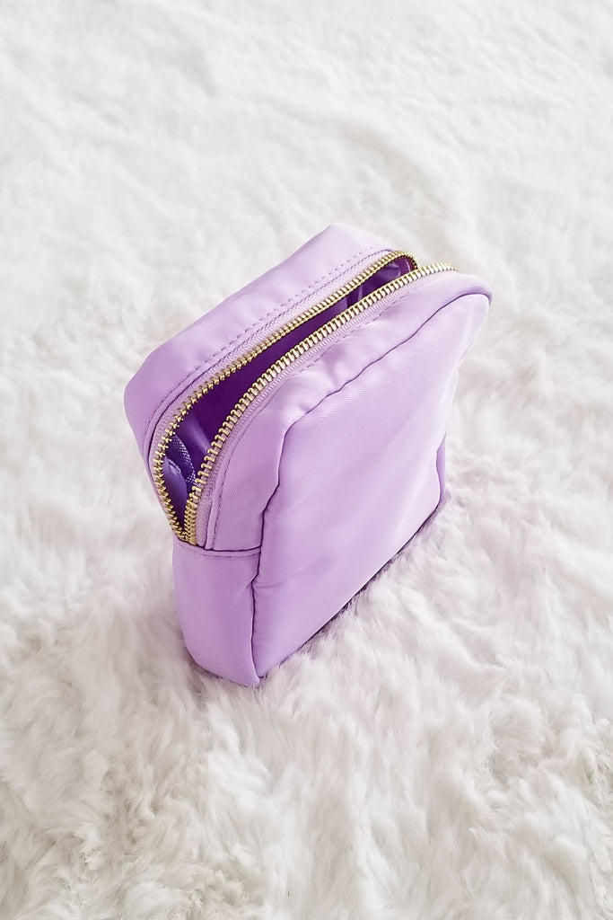 Mini Customizable Cosmetic Pouch- Lilac