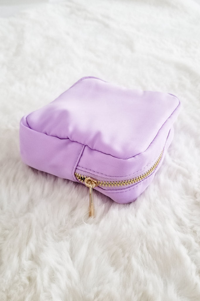 Mini Customizable Cosmetic Pouch- Lilac