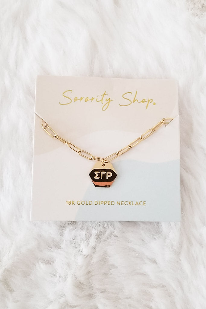 Sorority Paper Clip Necklace-