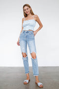 Glorious High Waist Mom Jeans- Light Wash