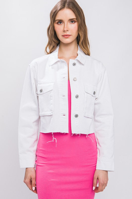 Restored Vintage Denim Jacket- White