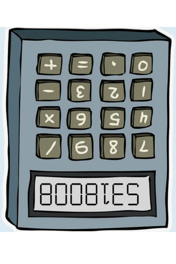 Boobies Calculator Sticker Decal