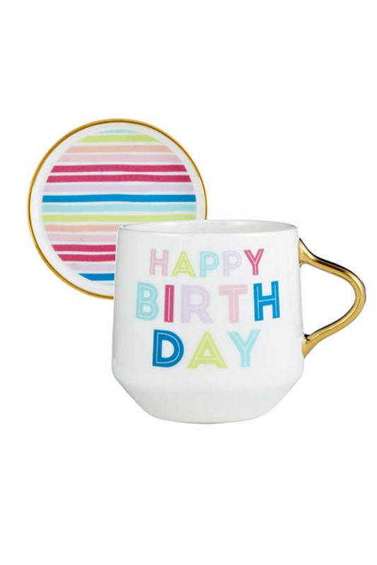 13oz Mug And Coaster Set - Happy Birthday