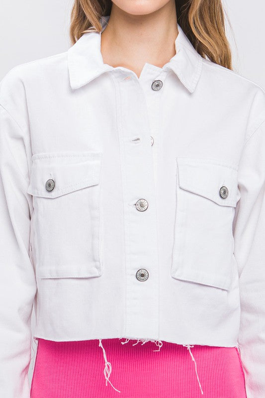 Restored Vintage Denim Jacket- White