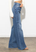 For Good Wide Leg Jeans- Medium Wash